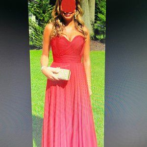 Jovani Full Length Strapless Gown Built-in Corset Bra Prom Wedding Formal